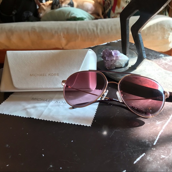 michael kors pink gold sunglasses